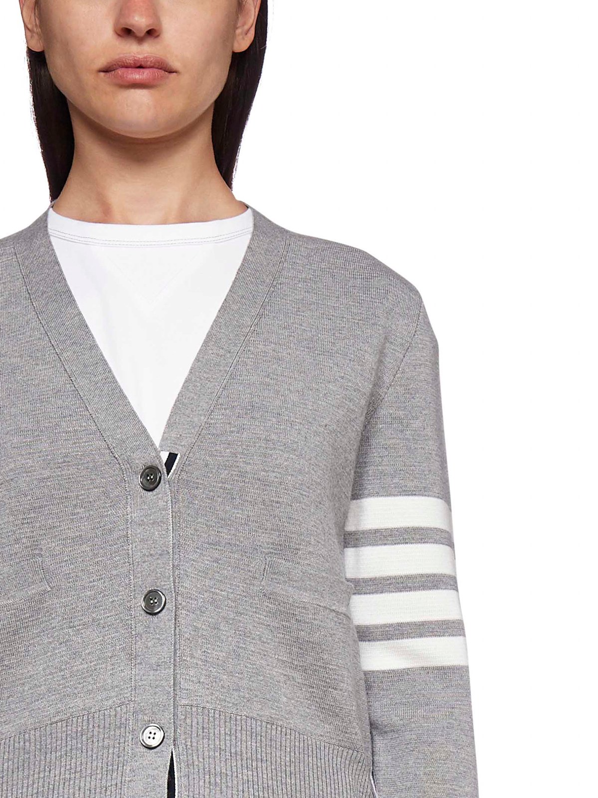 Thom Browne 4-Bar Milano Stitch Buttoned Cardigan