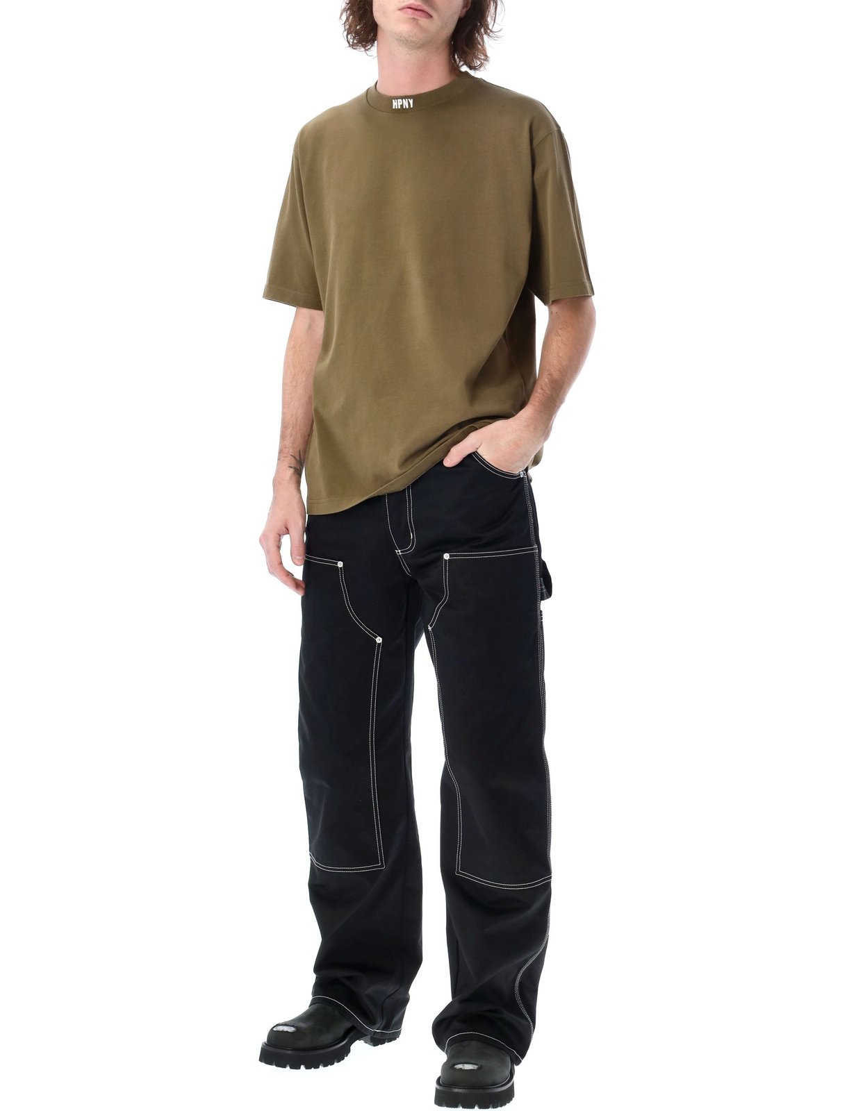 Heron Preston Logo Embroidered Crewneck T-Shirt
