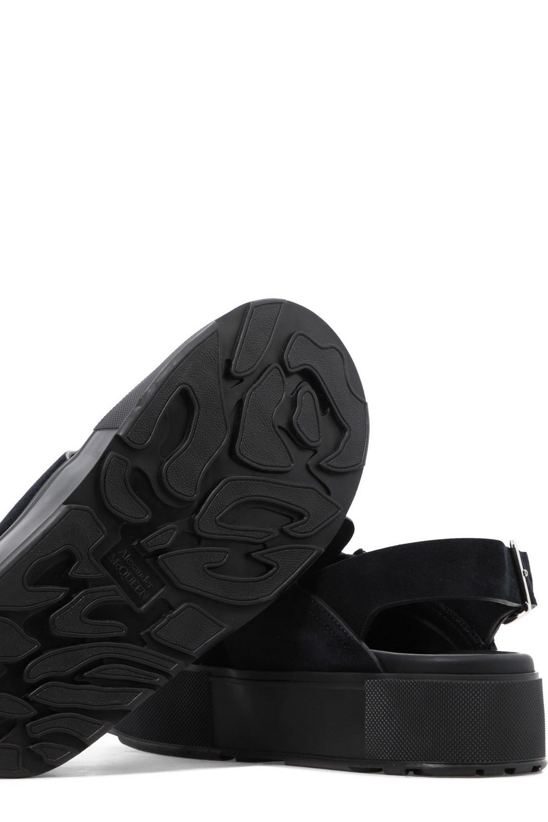Alexander McQueen Buckle-Fastened Round-Toe Sandals