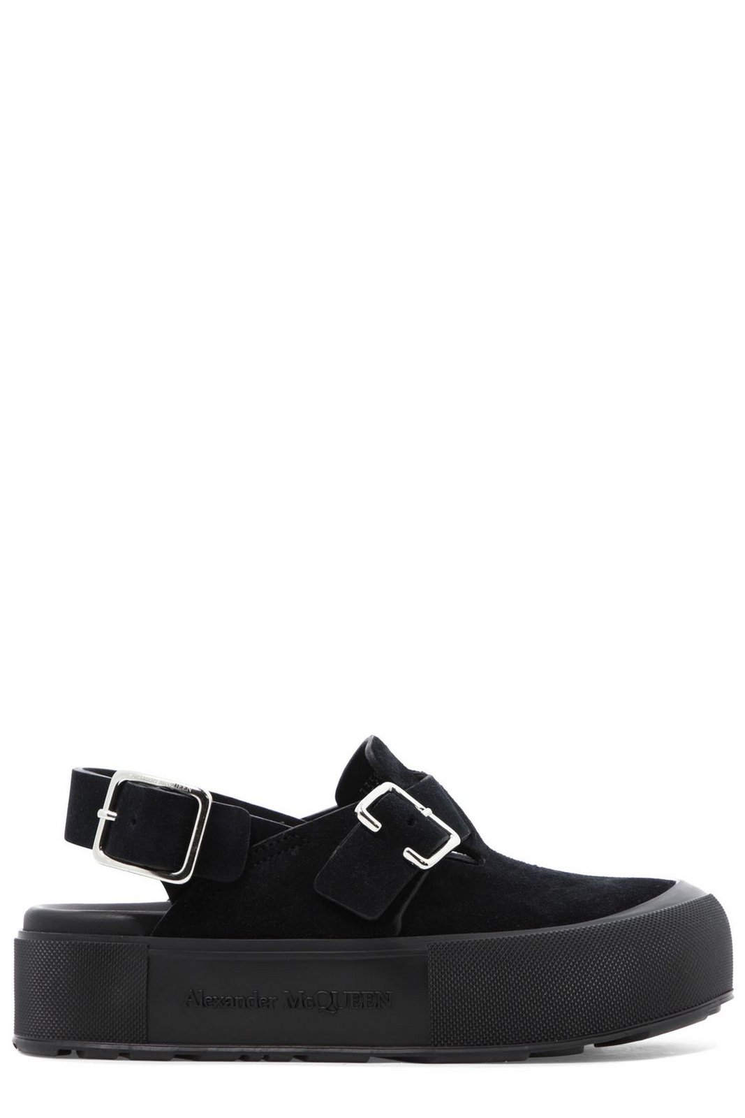 Alexander McQueen Buckle-Fastened Round-Toe Sandals