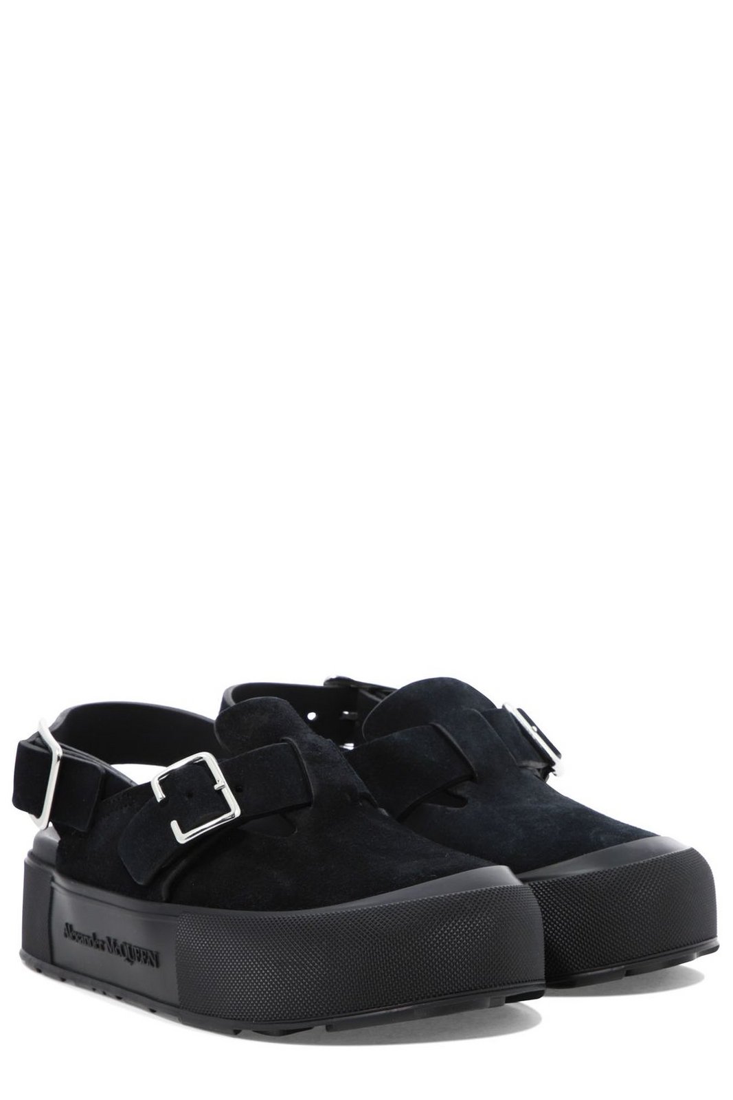 Alexander McQueen Buckle-Fastened Round-Toe Sandals 4 Alexander McQueen Buckle-Fastened Round-Toe Sandals