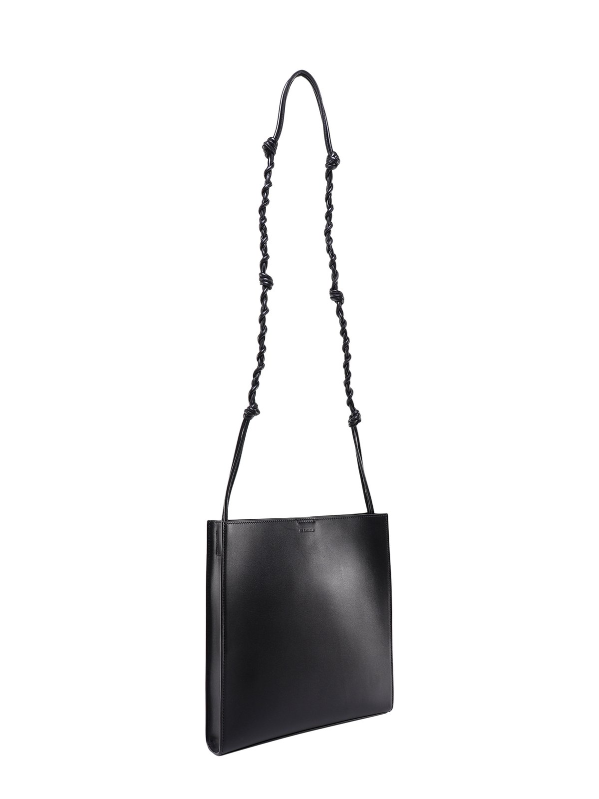 Jil Sander Logo Embossed Braided Strapped Shoulder Bag