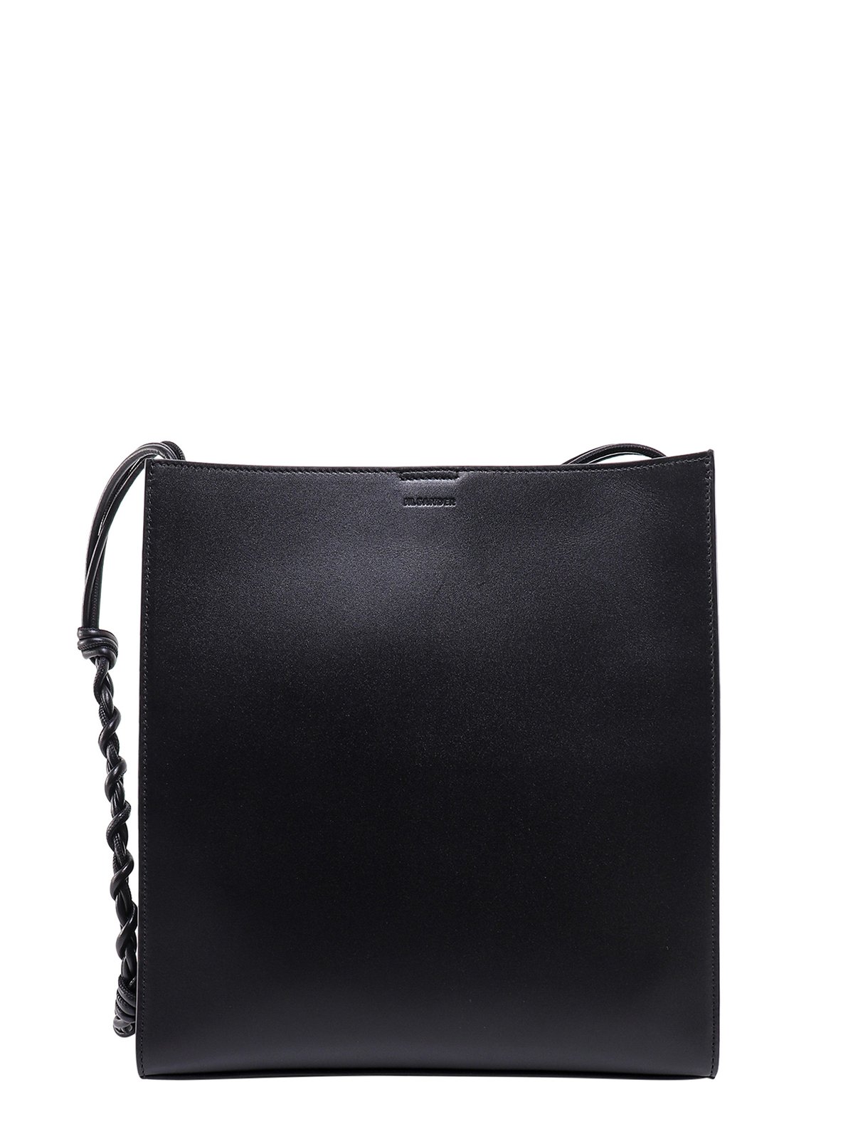 Jil Sander Logo Embossed Braided Strapped Shoulder Bag