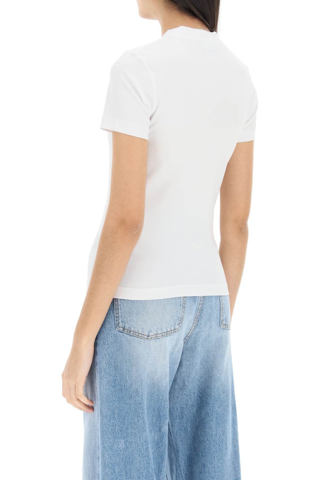 T-Shirt mit Vetements-Slogan-Print und Rundhalsausschnitt 4 T-Shirt mit Vetements-Slogan-Print und Rundhalsausschnitt