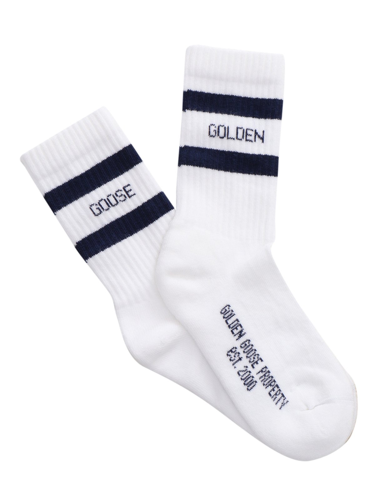 Golden Goose Kids Logo Stripe Intarsiensocken 1 Golden Goose Kids Logo Stripe Intarsiensocken