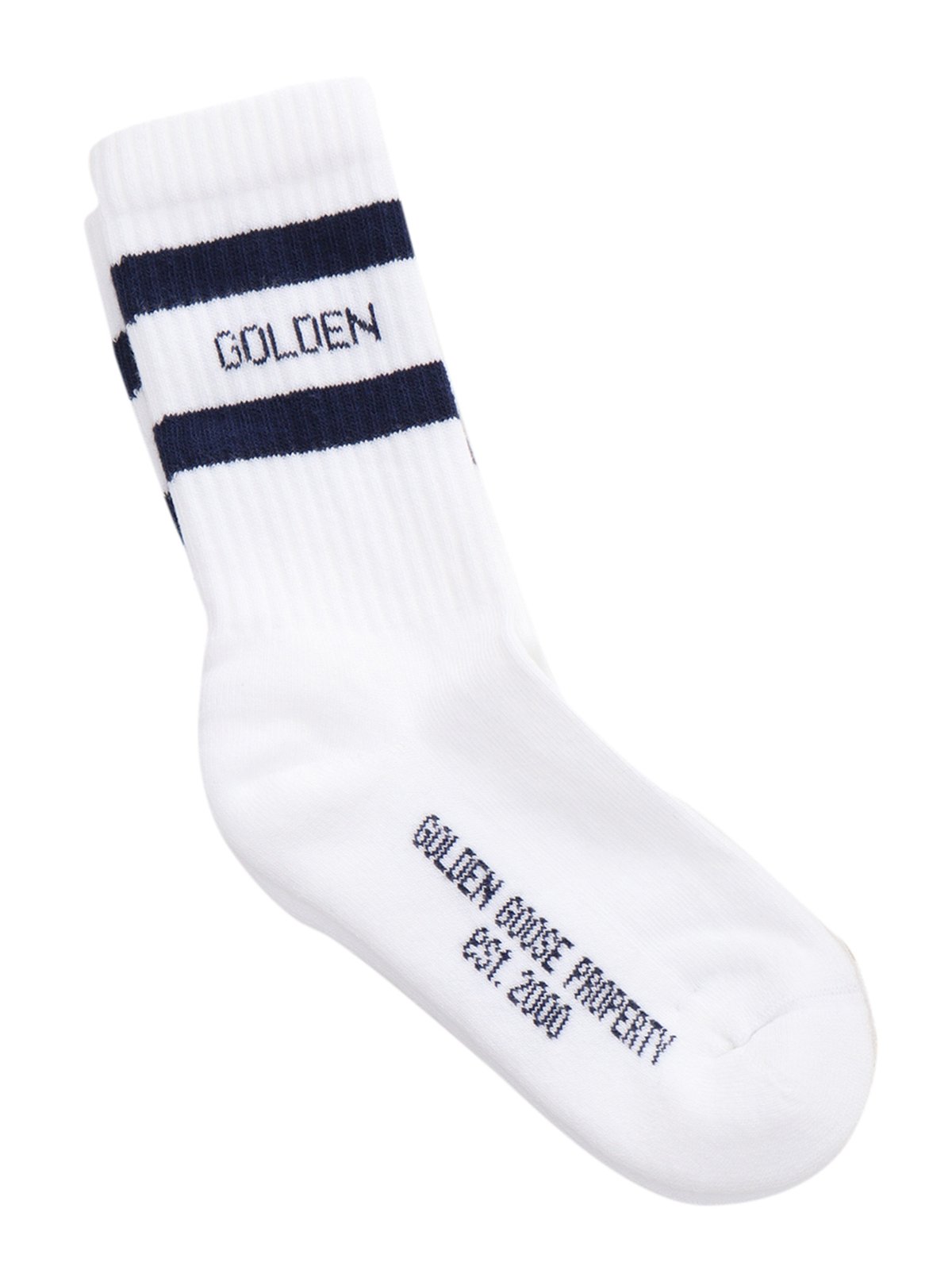 Golden Goose Kids Logo Stripe Intarsiensocken 2 Golden Goose Kids Logo Stripe Intarsiensocken