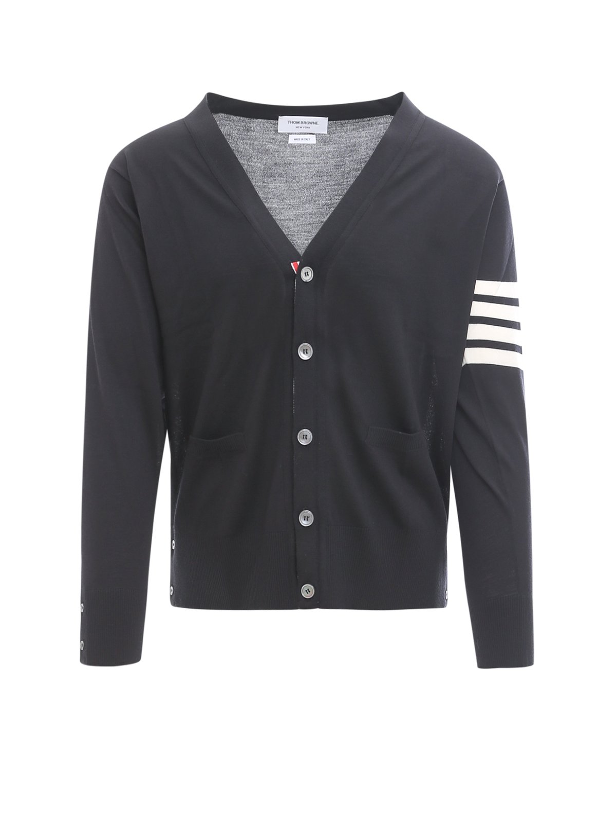 Thom Browne 4-Streifen-Strickjacke mit V-Ausschnitt