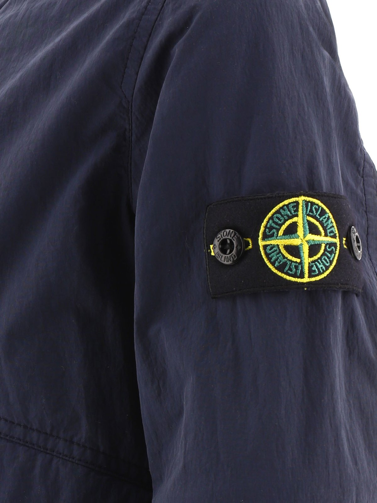 Stone Island Junior Logo Patch Zip-Up Bomber Jacket