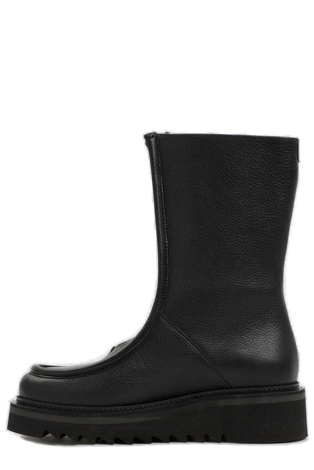 Ferragamo Logo Plaque Zip-Up Boots