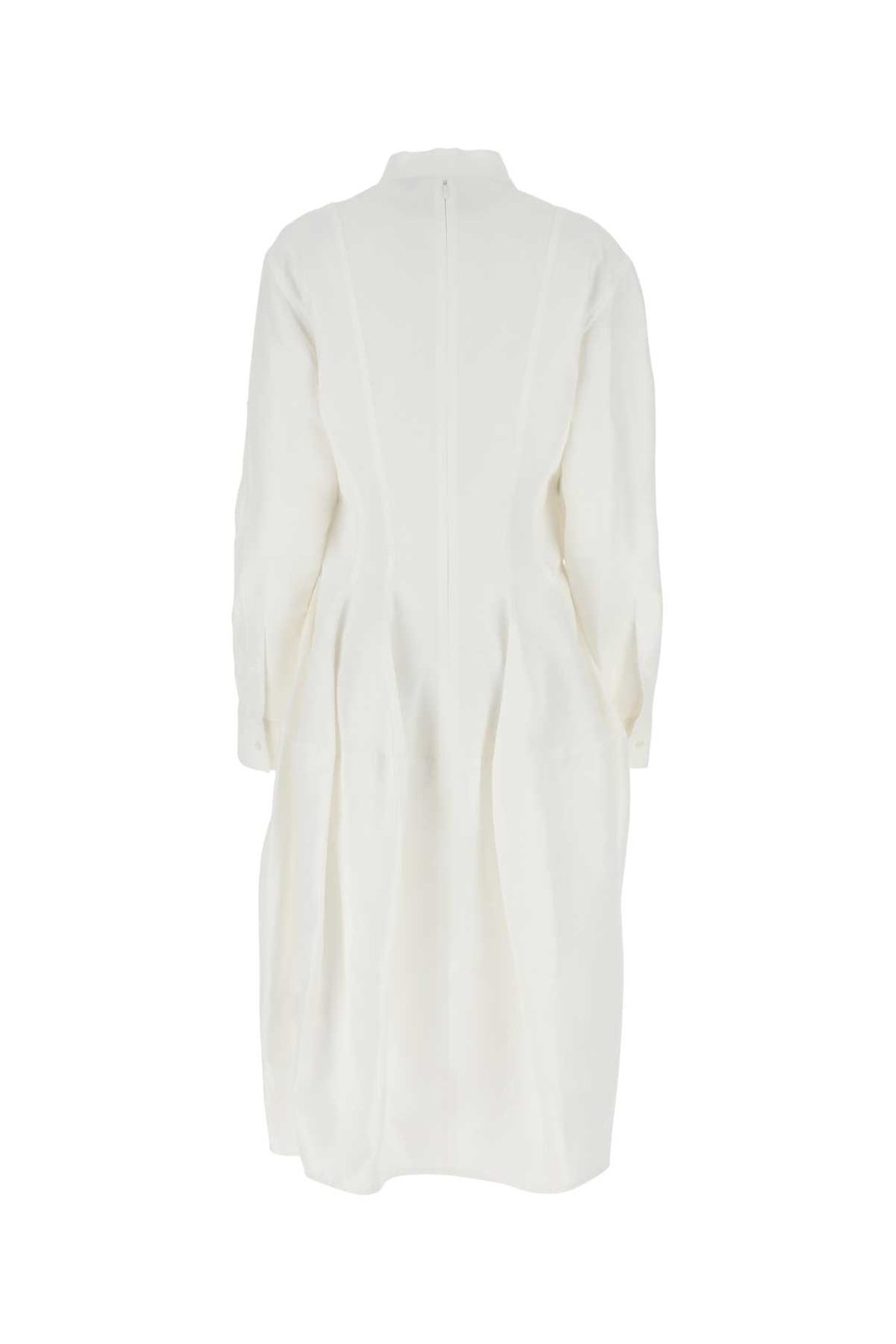 Bottega Veneta Rolled-Up Sleeved Midi Dress