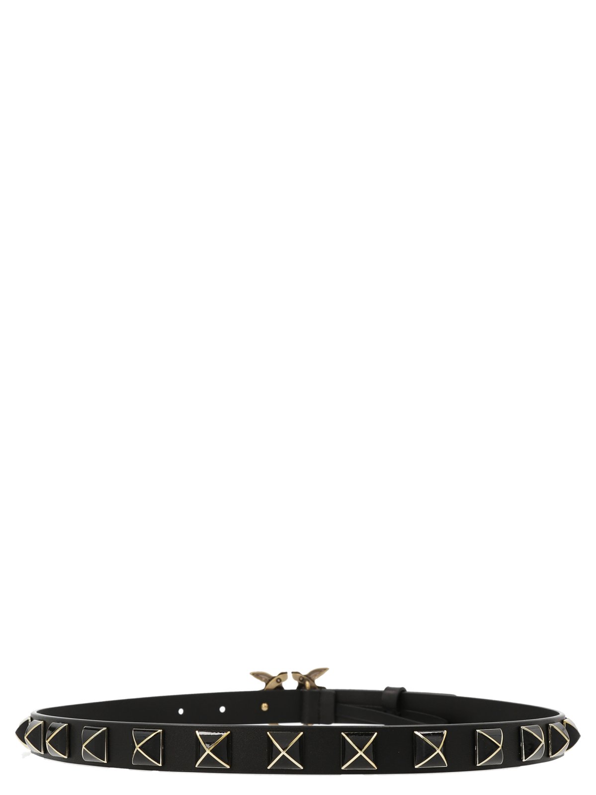 Pinko Stud Embellished Thin Love Birds Belt 3 Pinko Stud Embellished Thin Love Birds Belt