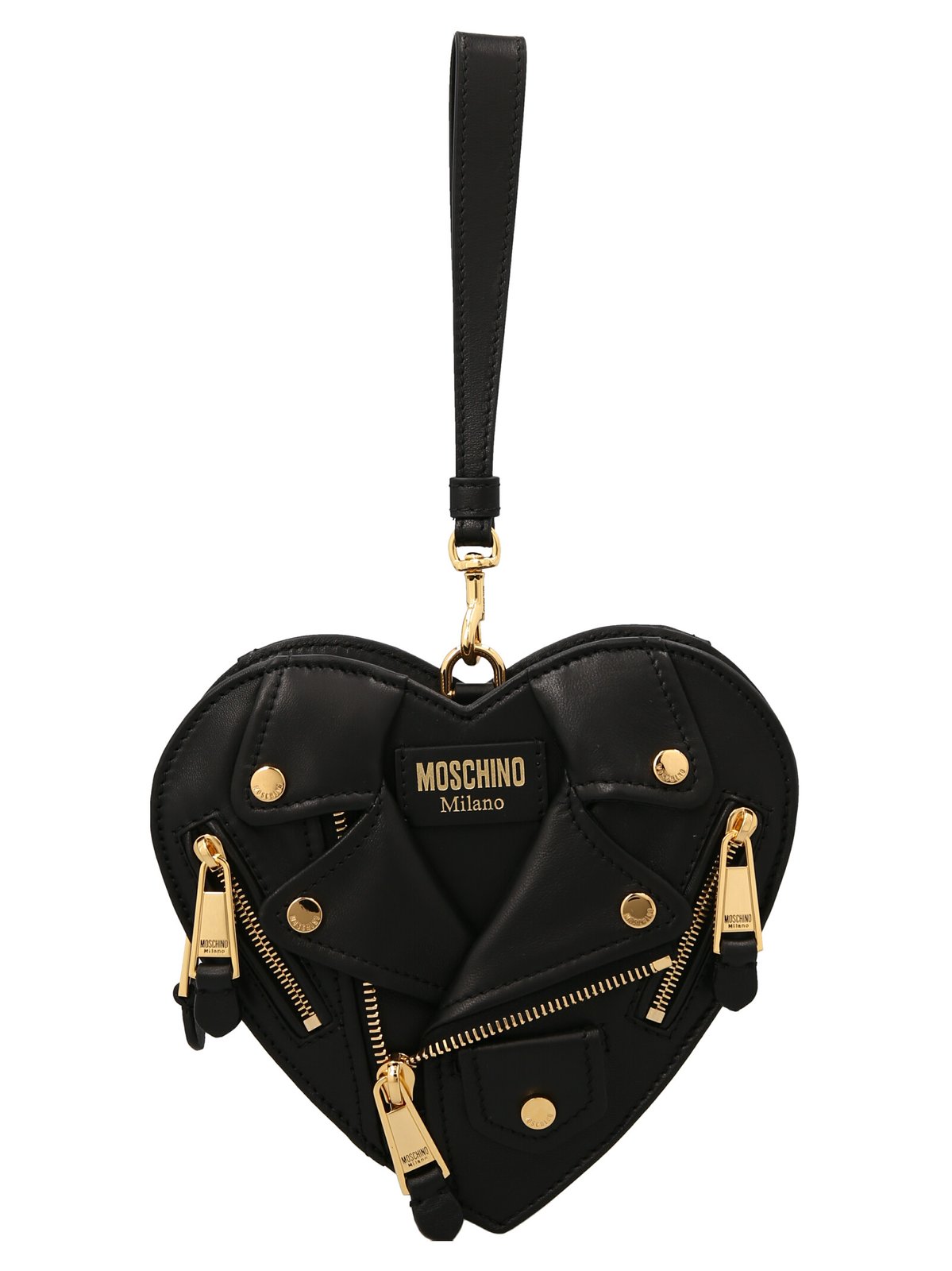 Moschino Small Heart Biker Bag