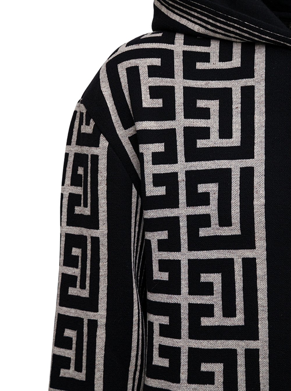 Balmain Maxi Monogram Drawstring Hoodie