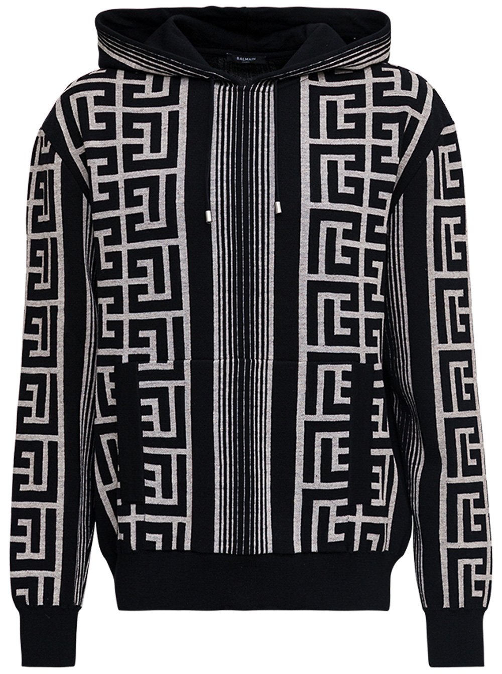 Balmain Maxi Monogram Drawstring Hoodie