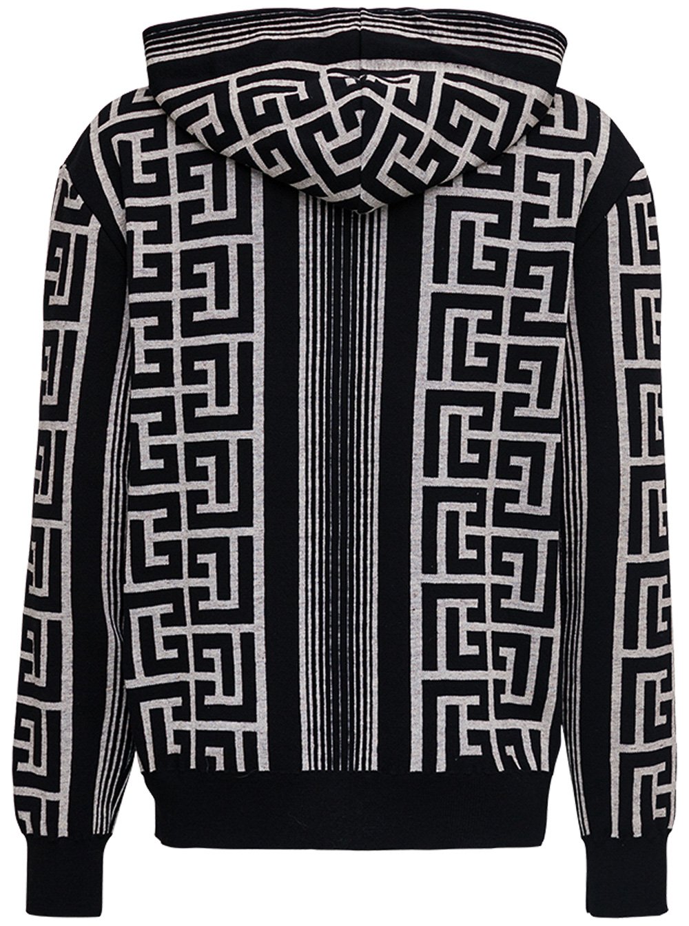 Balmain Maxi Monogram Drawstring Hoodie