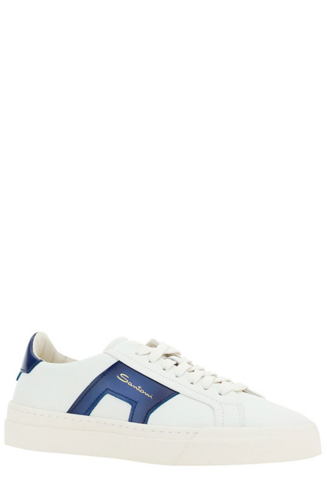 Santoni Double Buckled Lace-Up Sneakers