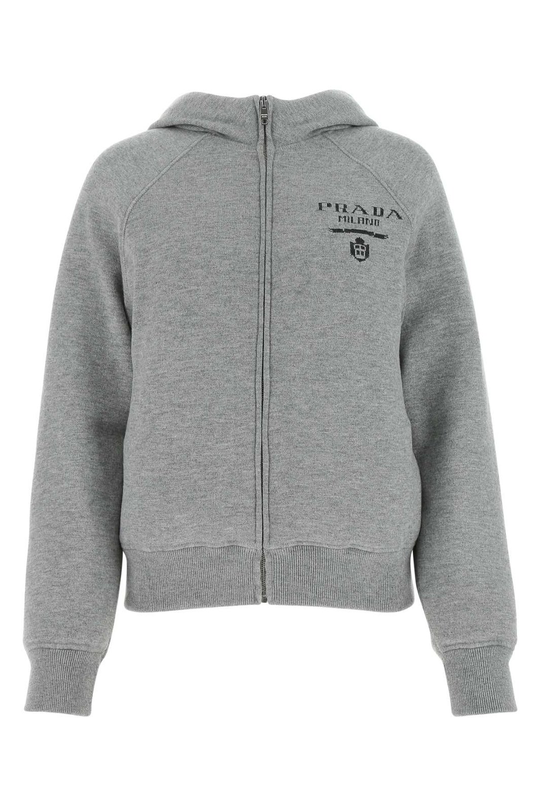 Prada Logo Detailed Zip-Up Jacket