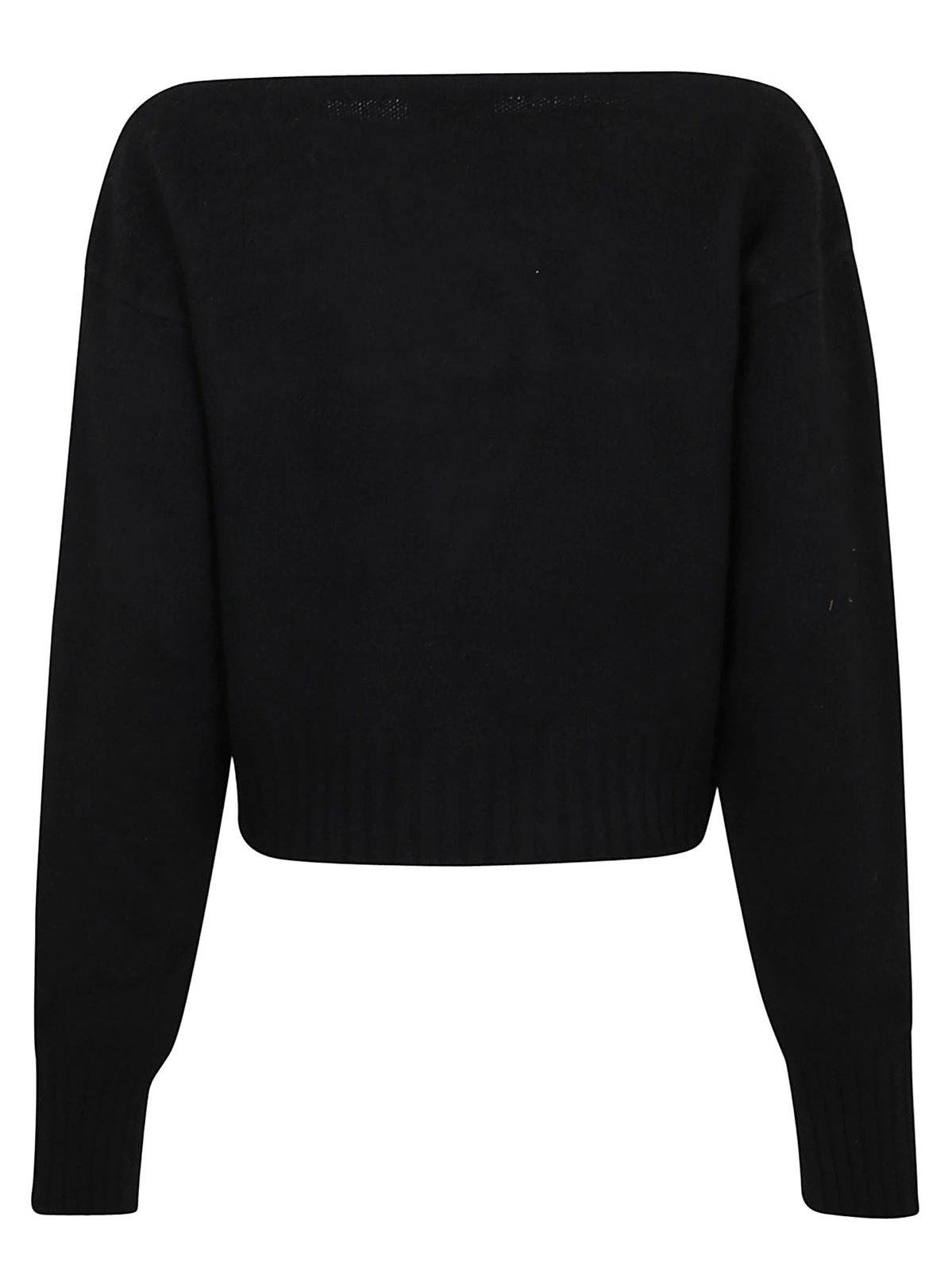 Balmain Slash-Neck Fine Knit Jumper