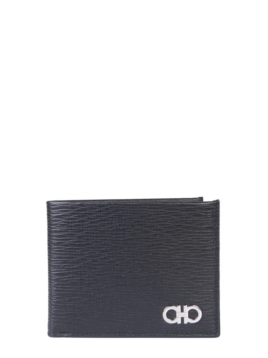 Ferragamo Gancini Logo Plaque Bi-Fold Wallet