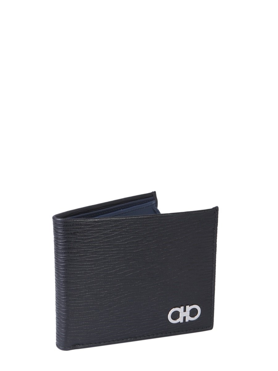 Ferragamo Gancini Logo Plaque Bi-Fold Wallet