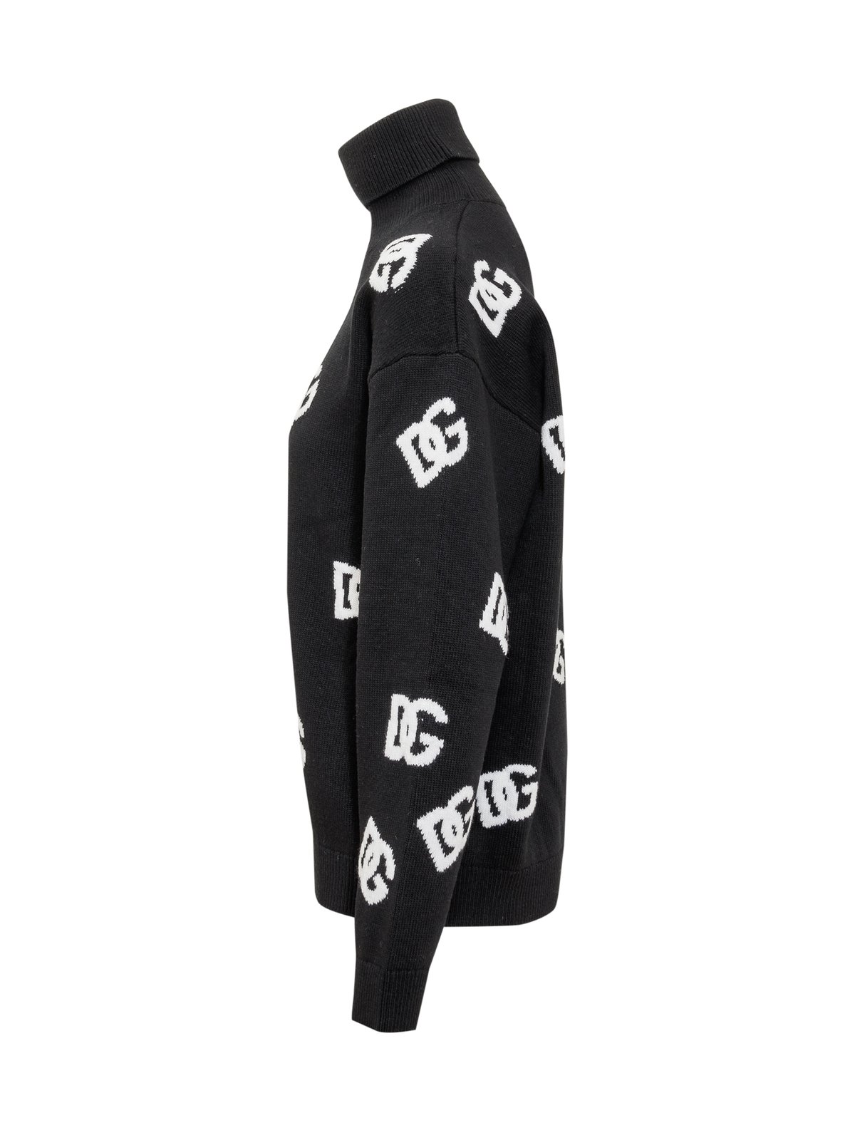 Dolce & Gabbana DG Intarsia High-Neck Jumper