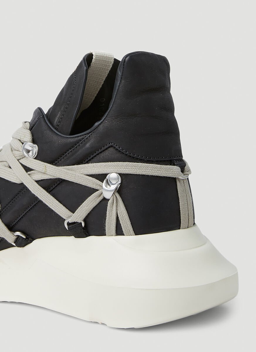 Rick Owens Lace-Up Mid-Top Sneakers