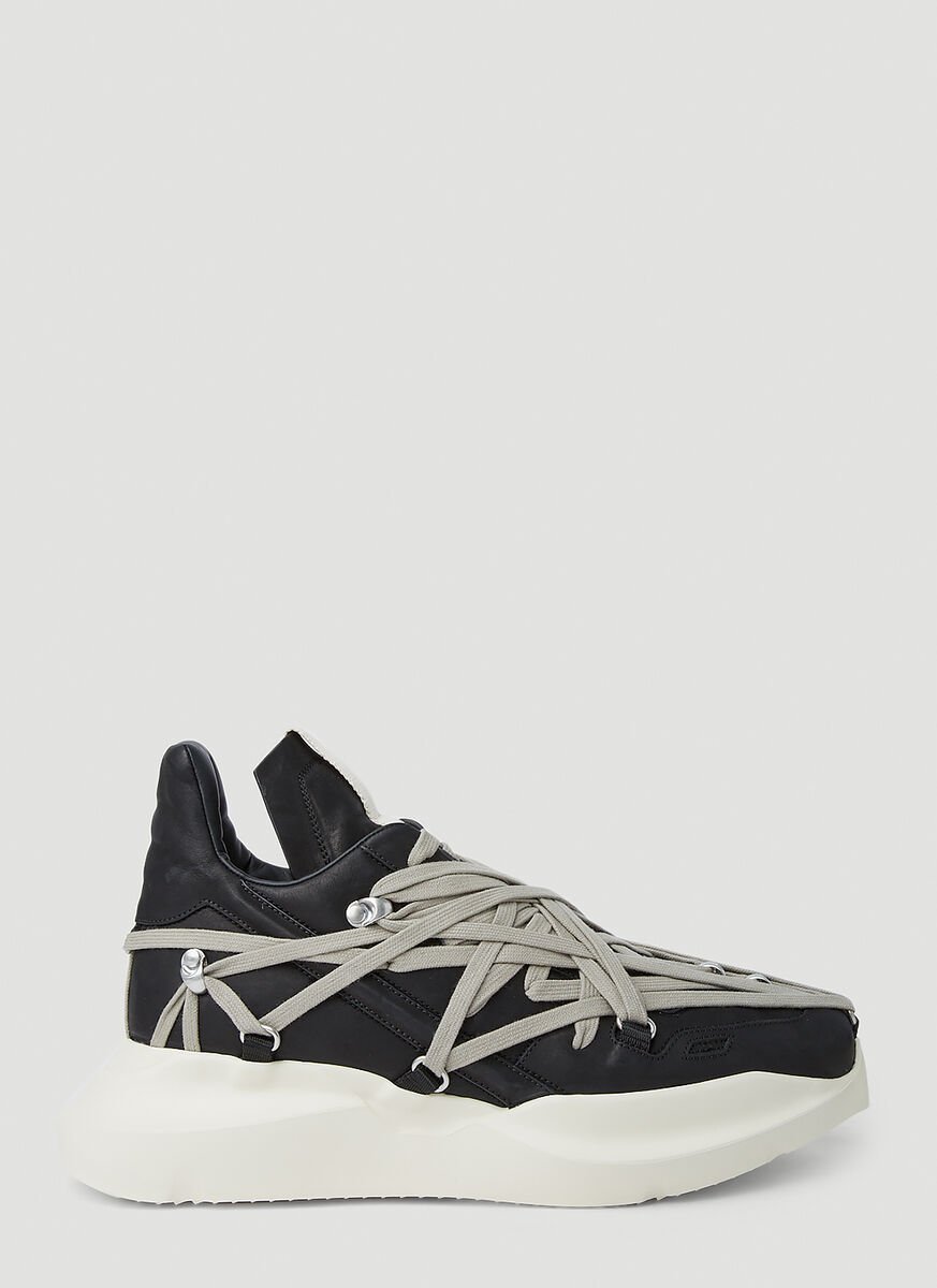 Rick Owens Lace-Up Mid-Top Sneakers
