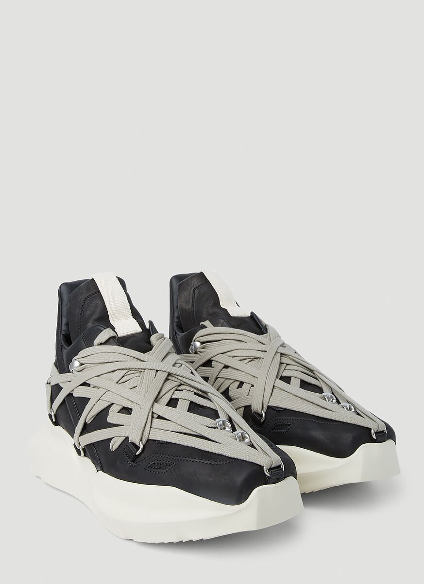 Rick Owens Lace-Up Mid-Top Sneakers