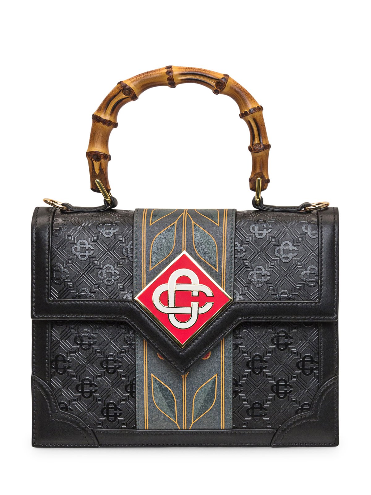Casablanca Jeanne Logo Patch Top Handle Bag