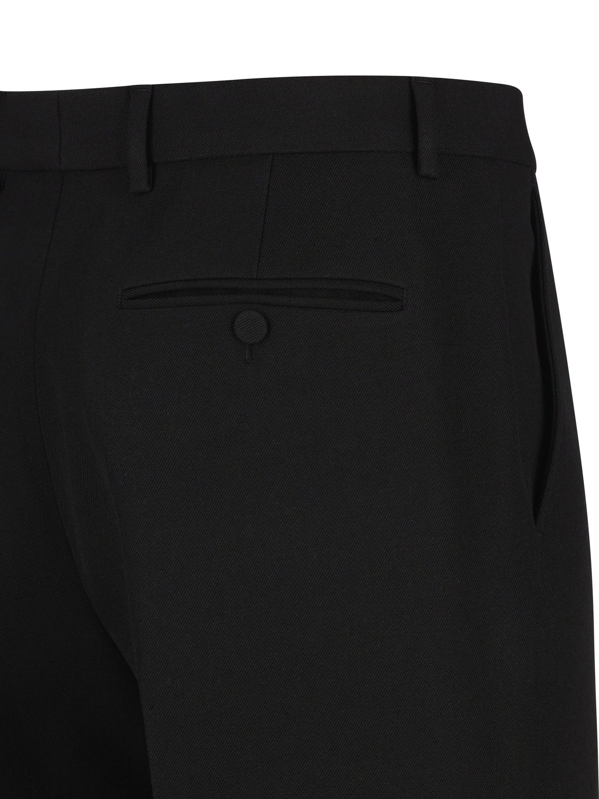 Gucci Wide Leg Gabardine Tailored Trousers
