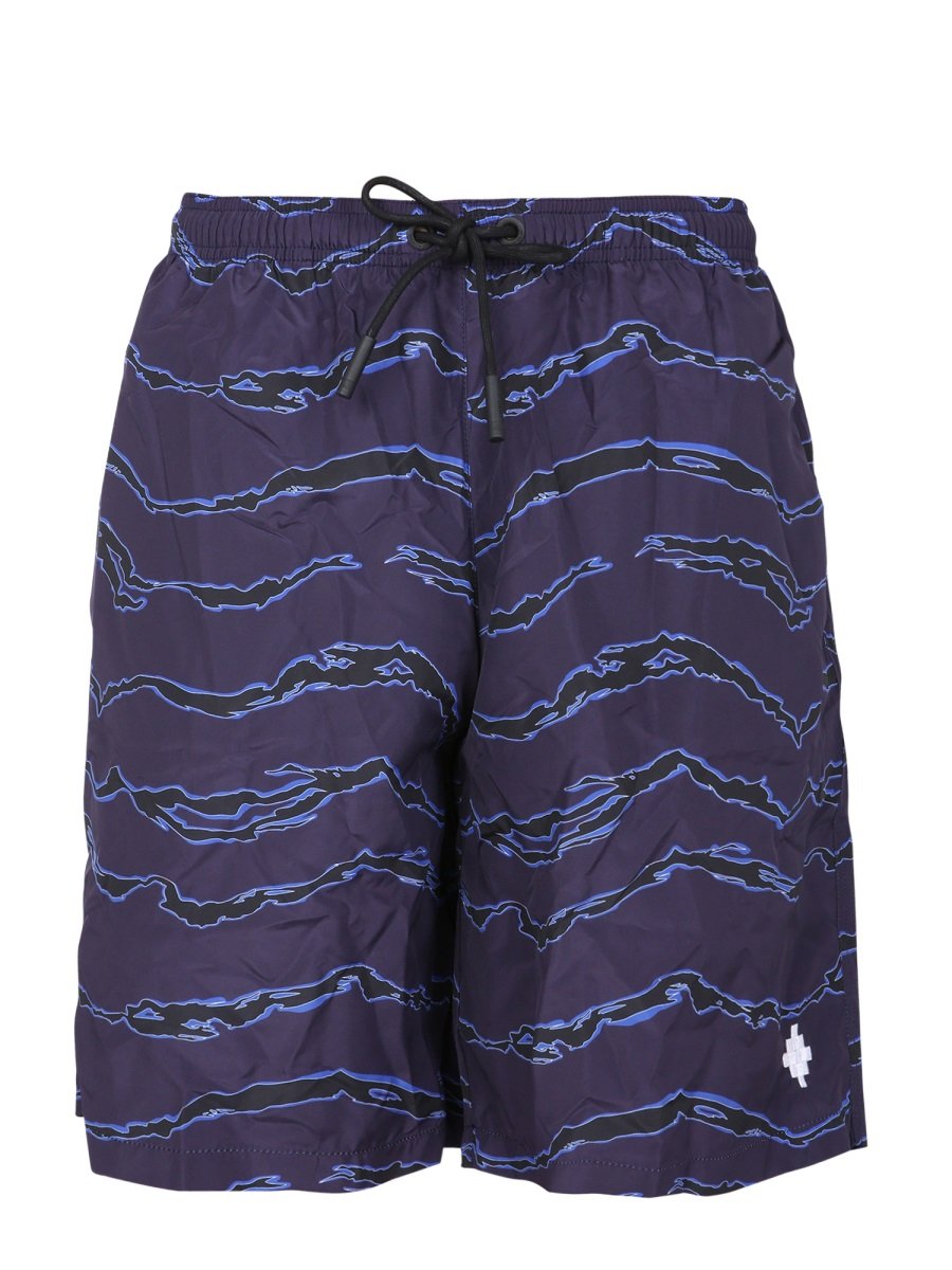 Marcelo Burlon County Of Milan Cross Embroidered Swim Shorts