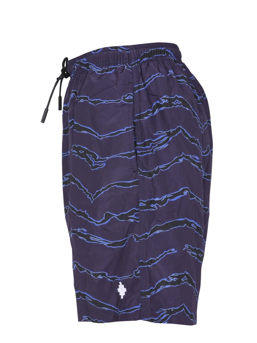 Marcelo Burlon County Of Milan Cross Embroidered Swim Shorts