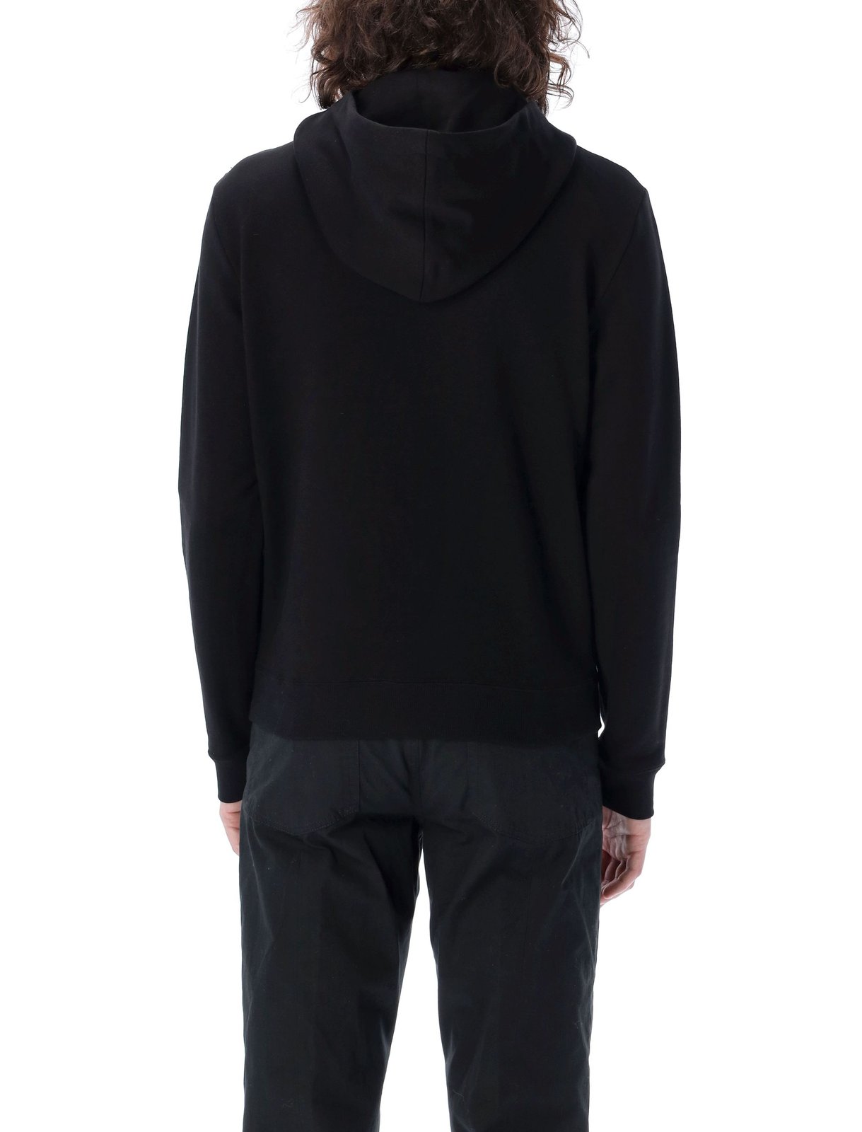 Saint Laurent Logo Printed Drawstring Hoodie