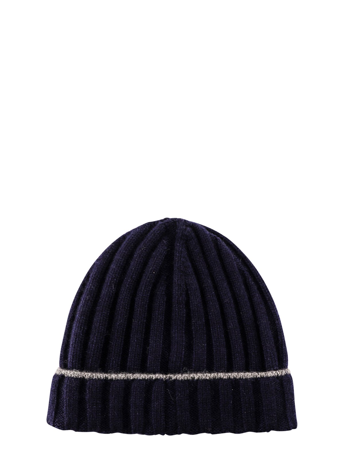 Brunello Cucinelli Turn-Up Brim Ribbed Beanie