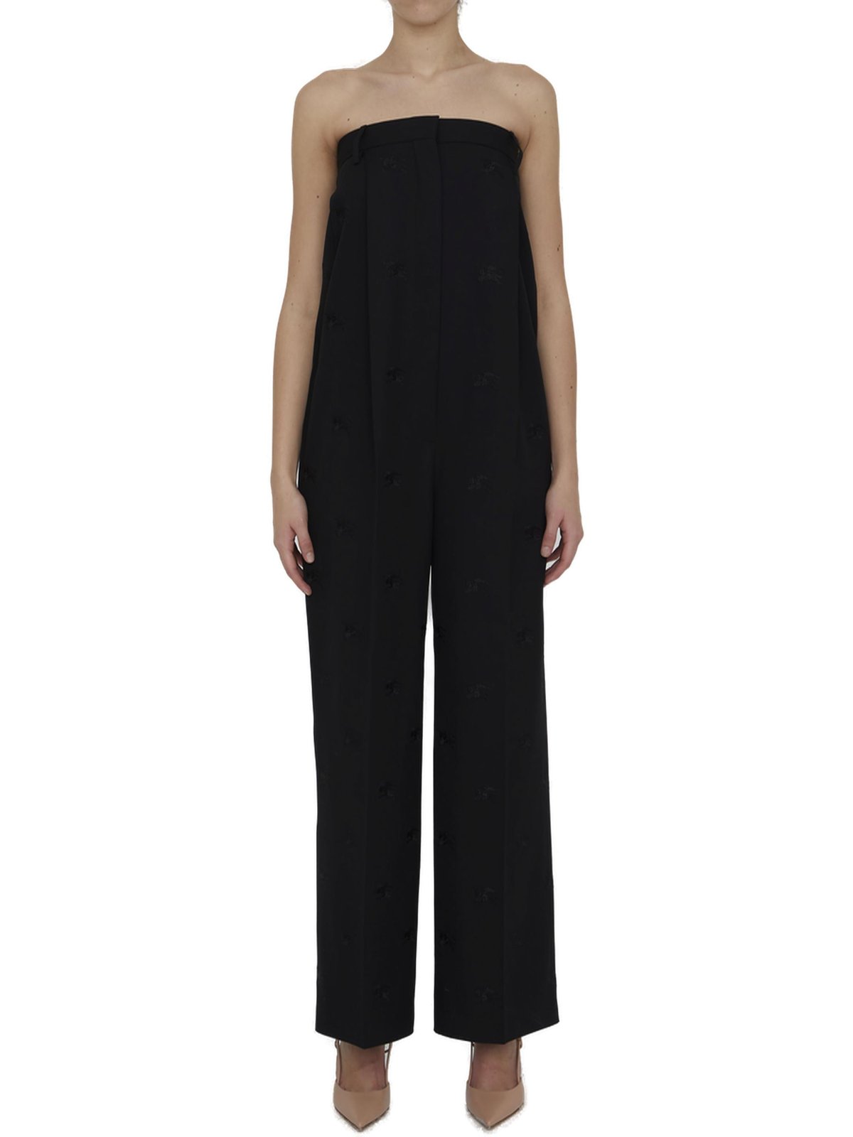Burberry Strapless Tailored Jumpsuit
