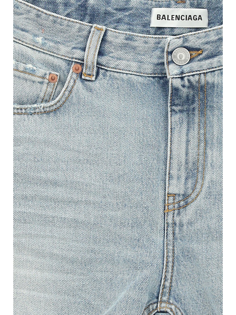 Balenciaga Cut-Up Denim Mini Skirt