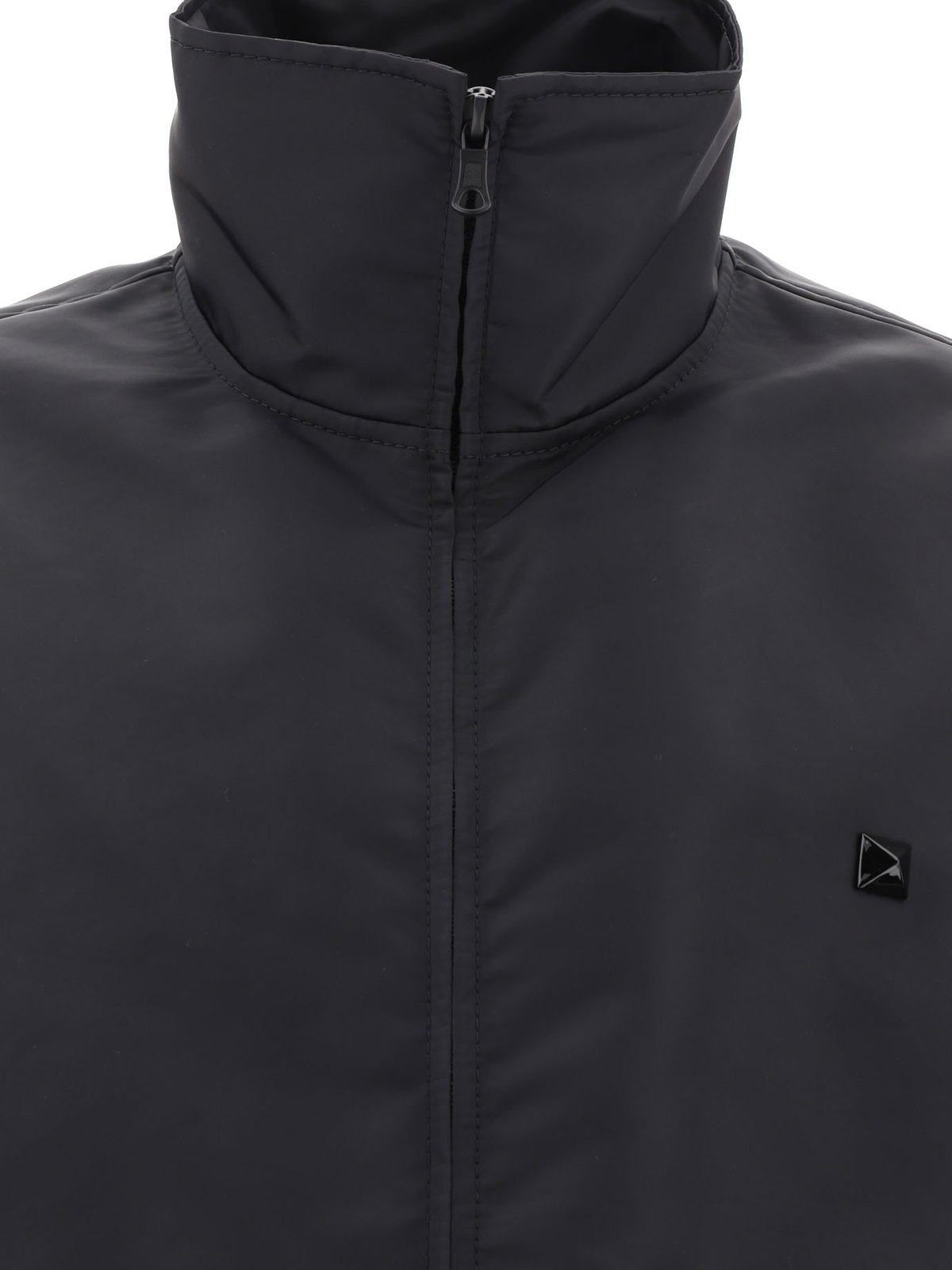 Valentino Stud Detailed Zip-Up Jacket