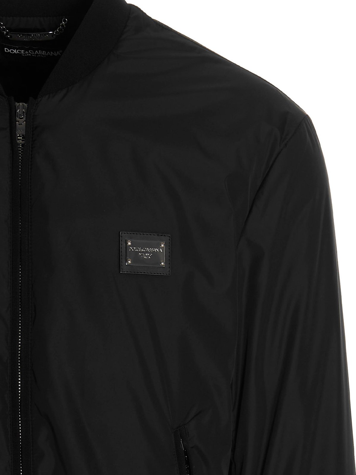 Dolce & Gabbana Logo Plaque Zip-Up Jacket