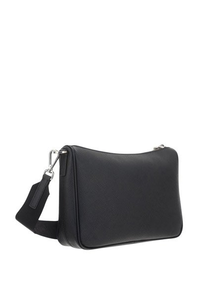 Prada Logo Plaque Zipped Crossbody Bag