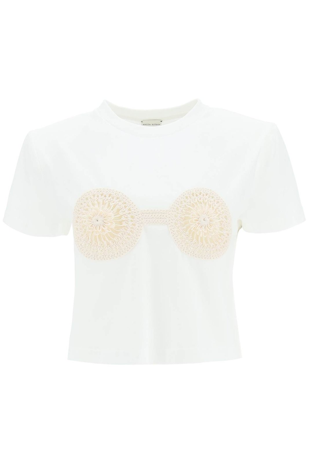 Magda Butrym Crochet Bra Crewneck T-Shirt