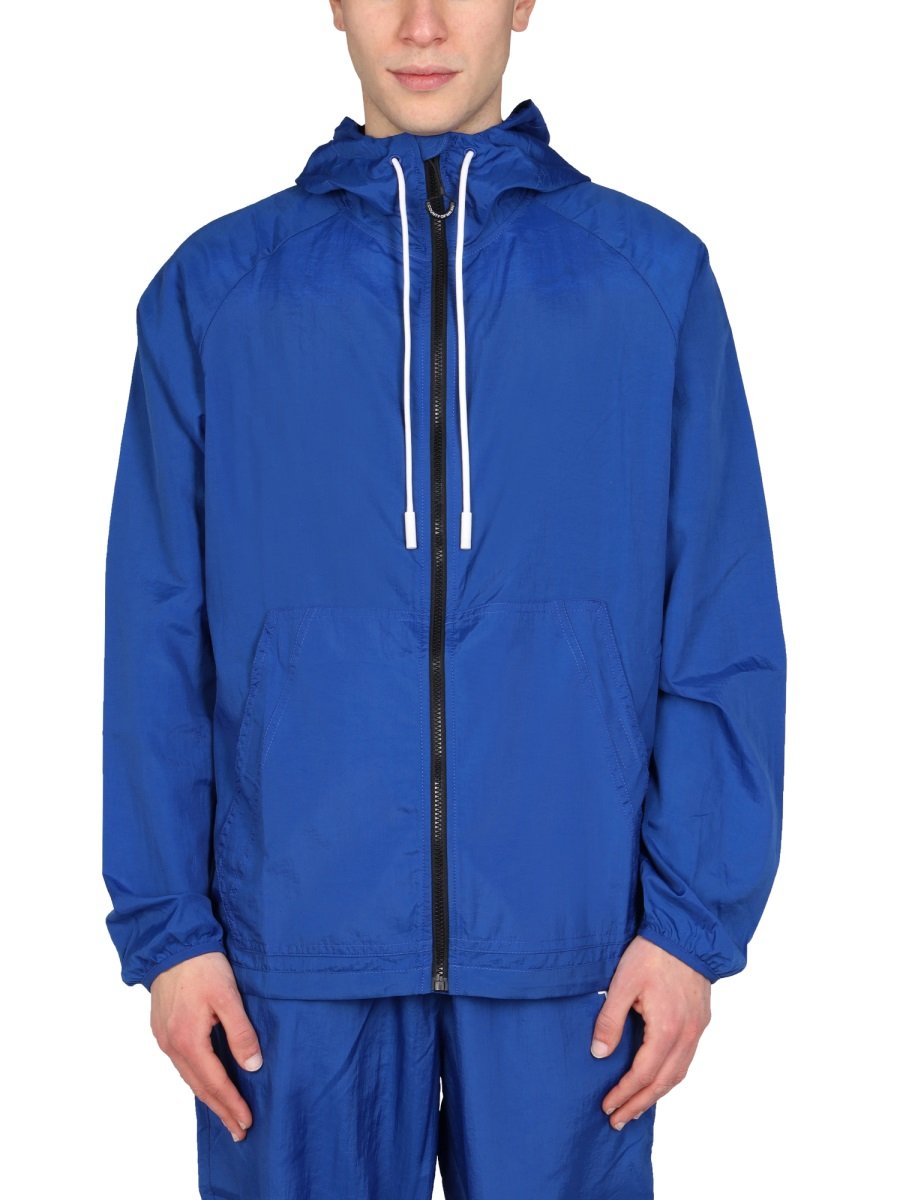 Marcelo Burlon County Of Milan Back Logo Print Hooded Jacket