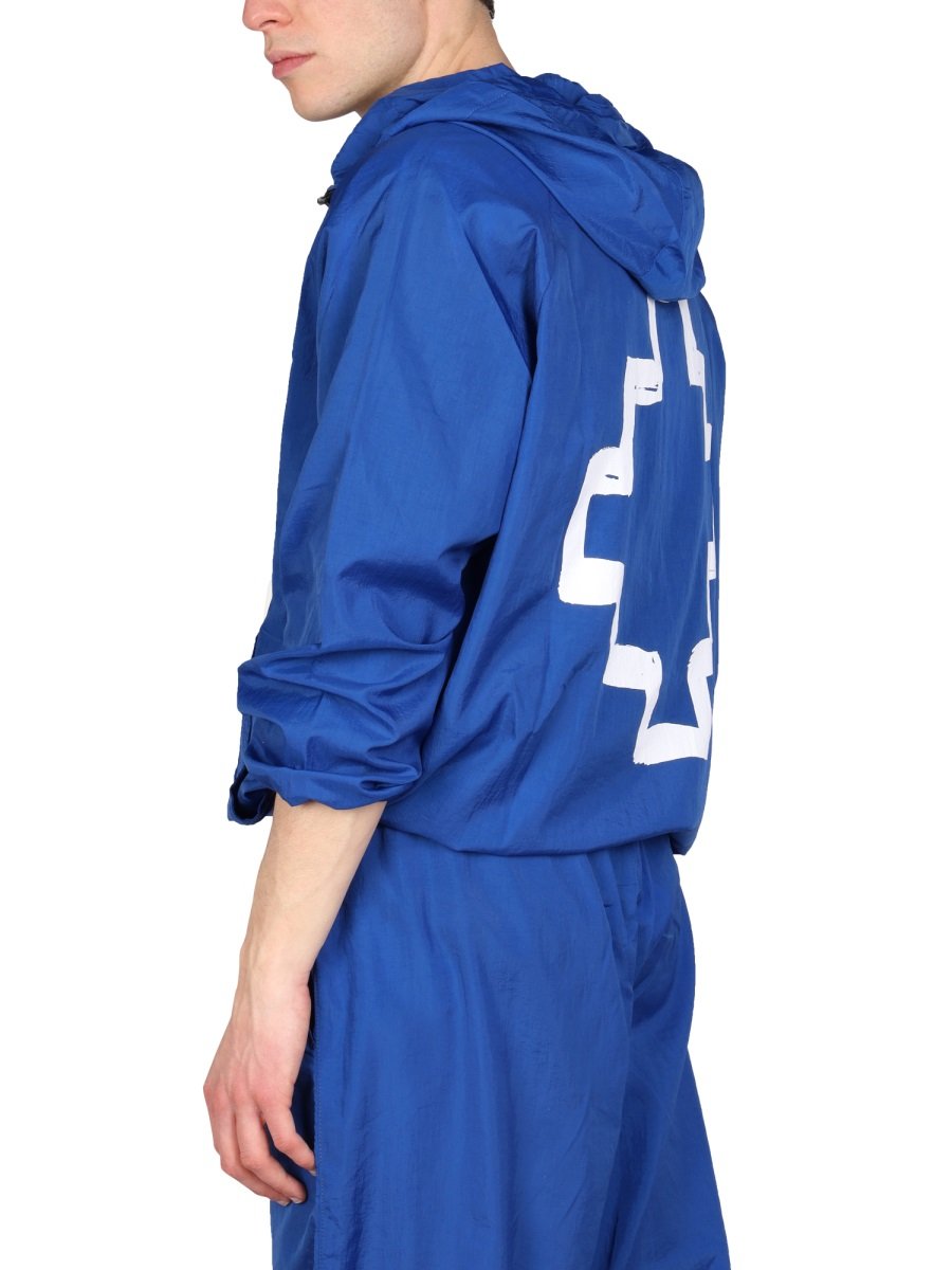 Marcelo Burlon County Of Milan Back Logo Print Hooded Jacket