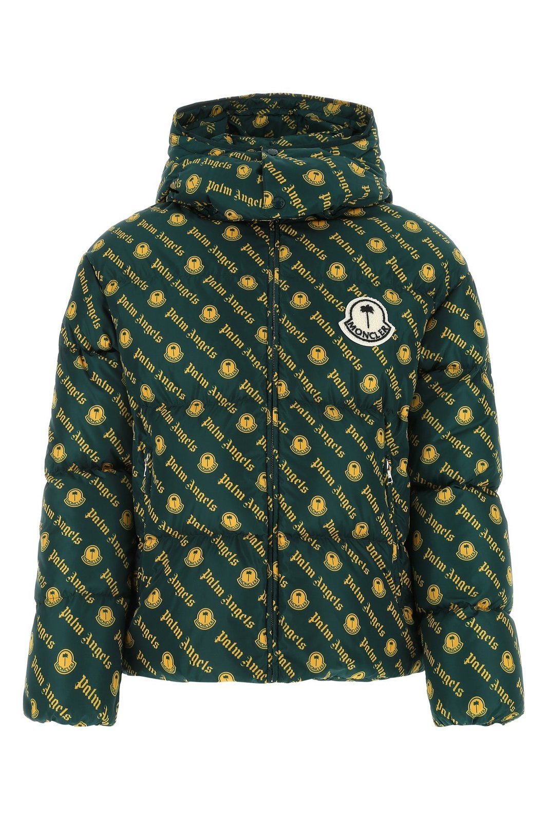 Moncler X Palm Angels All-Over Monogram Printed Puffer Jacket