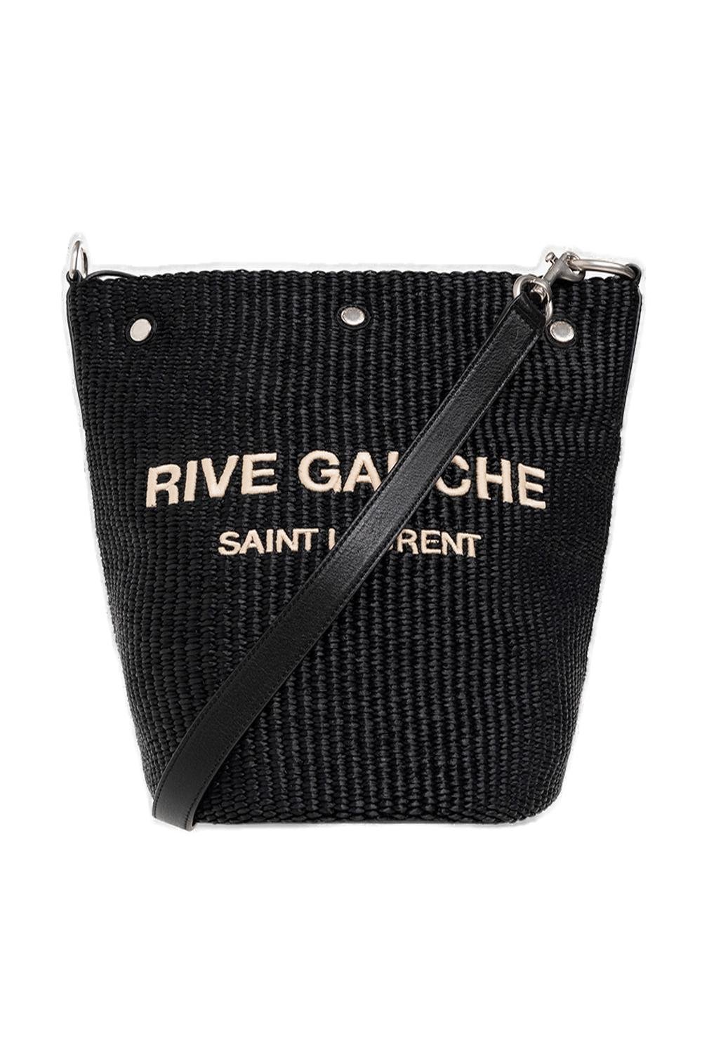 Saint Laurent Logo Embroidered Bucket Bag