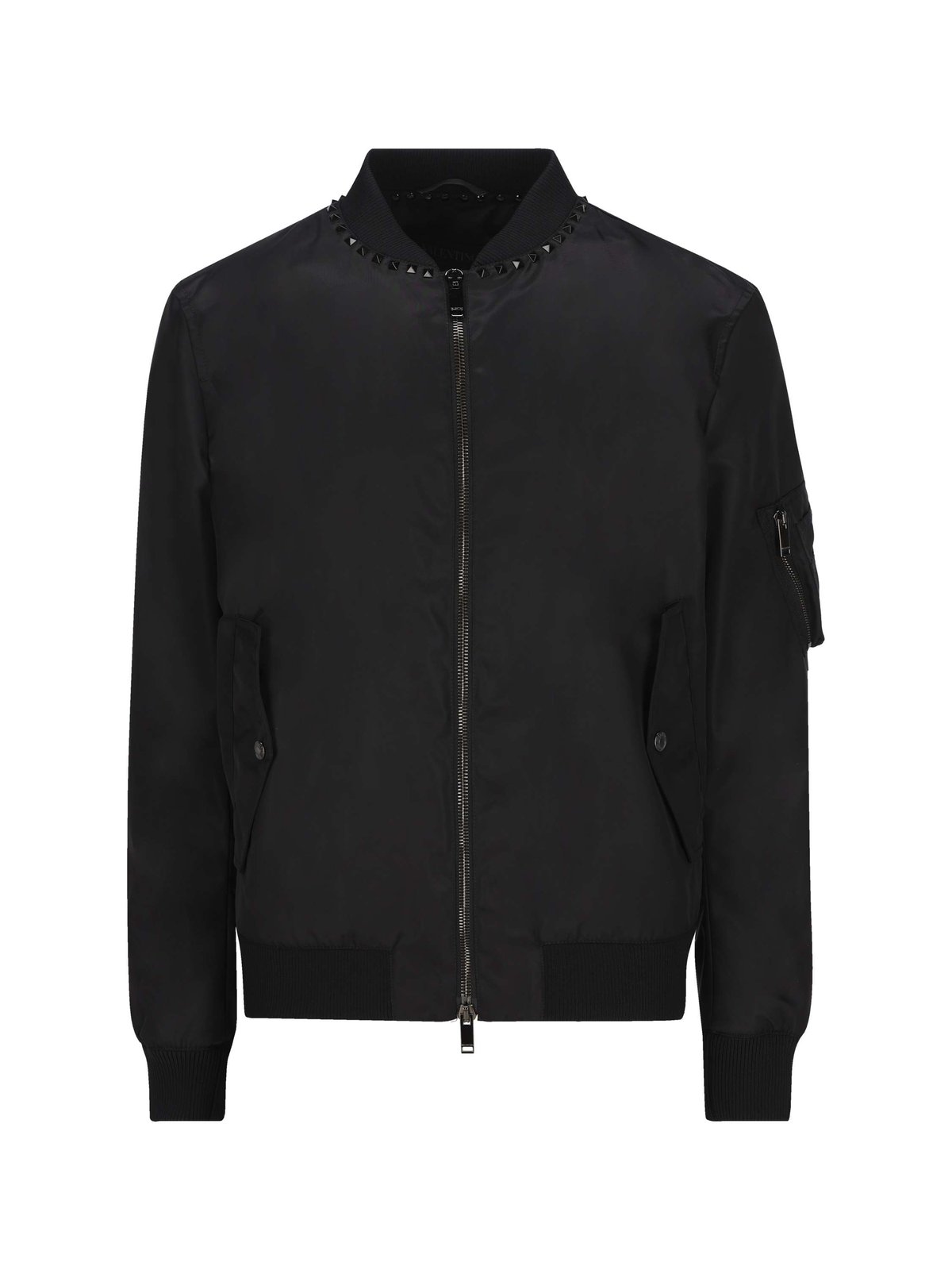 Valentino Stud Detailed Zip-Up Bomber Jacket 2 Valentino Stud Detailed Zip-Up Bomber Jacket