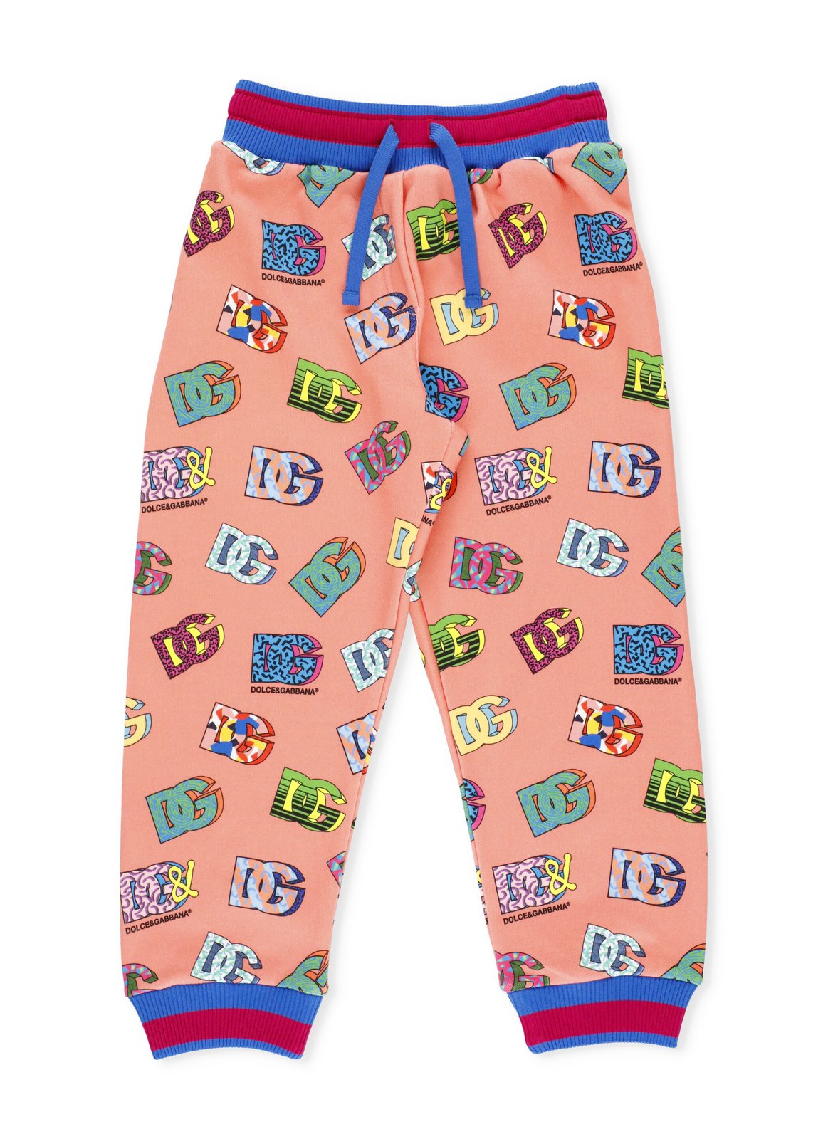 Dolce & Gabbana Kids 80s All-Over Printed Tapered Trousers