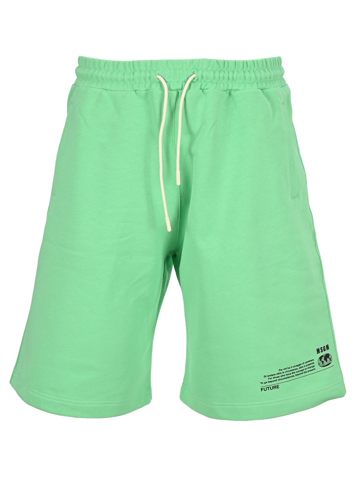 MSGM Logo Printed Drawstring Shorts 2 MSGM Logo Printed Drawstring Shorts