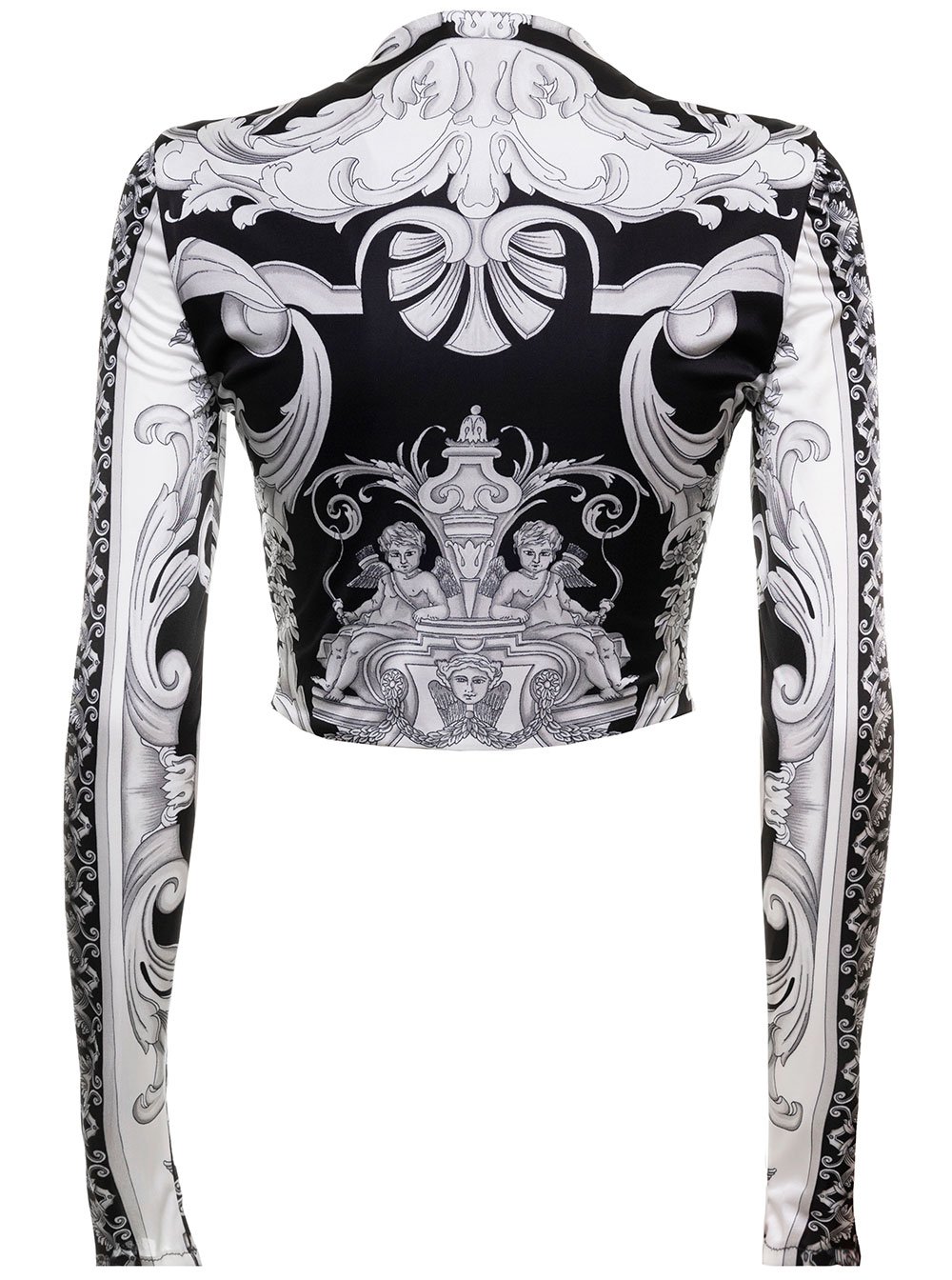 Versace Baroque Pattern Cropped Top