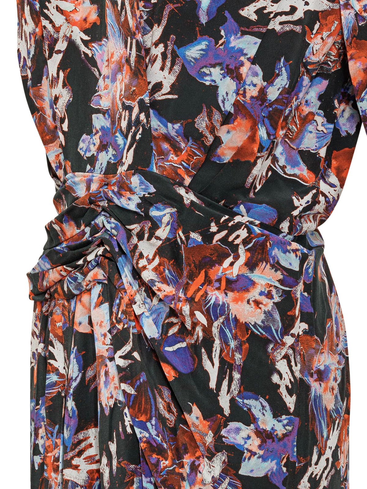 Iro Abstract Printed Long-Sleeved Dress