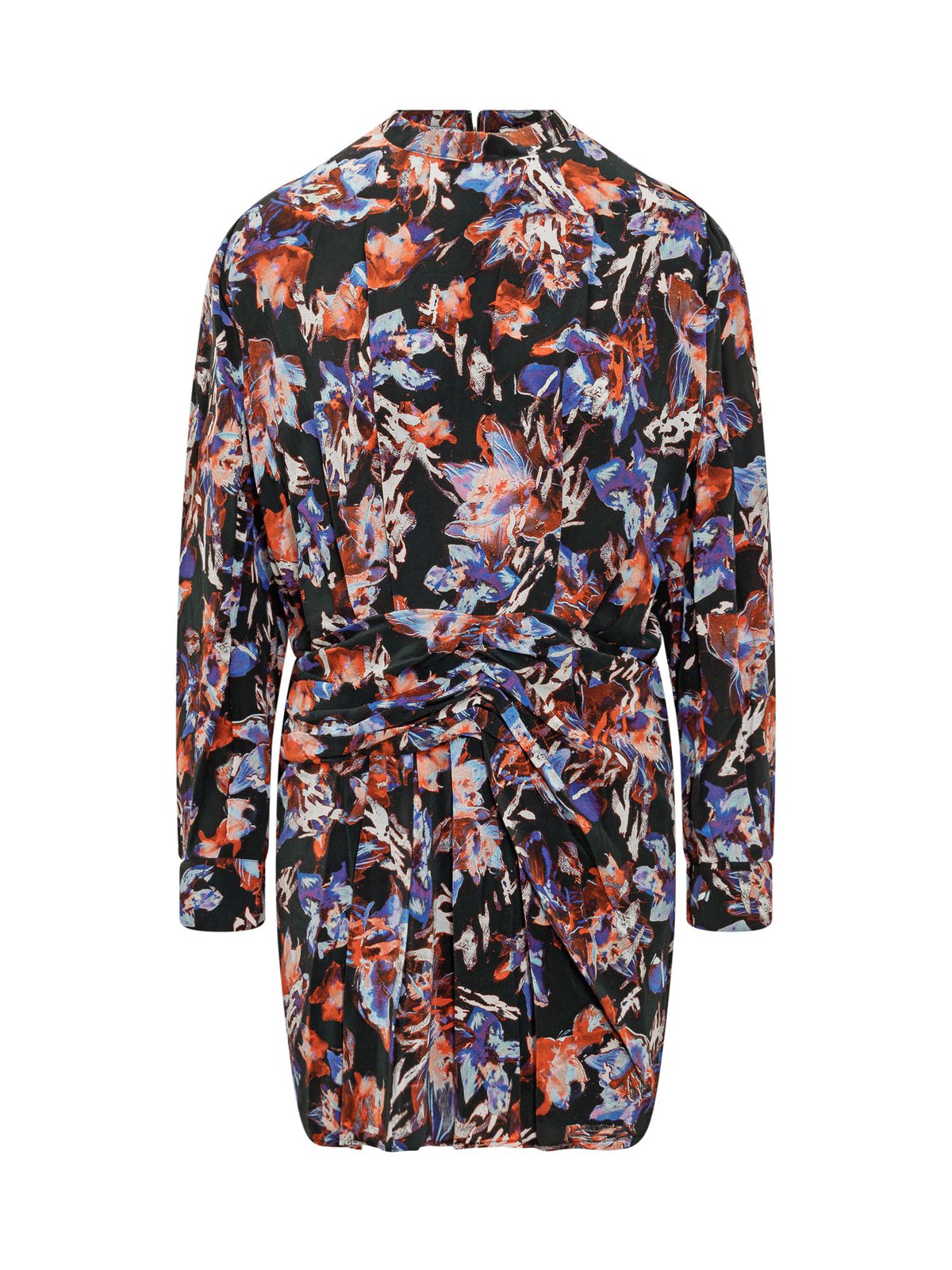 Iro Abstract Printed Long-Sleeved Dress